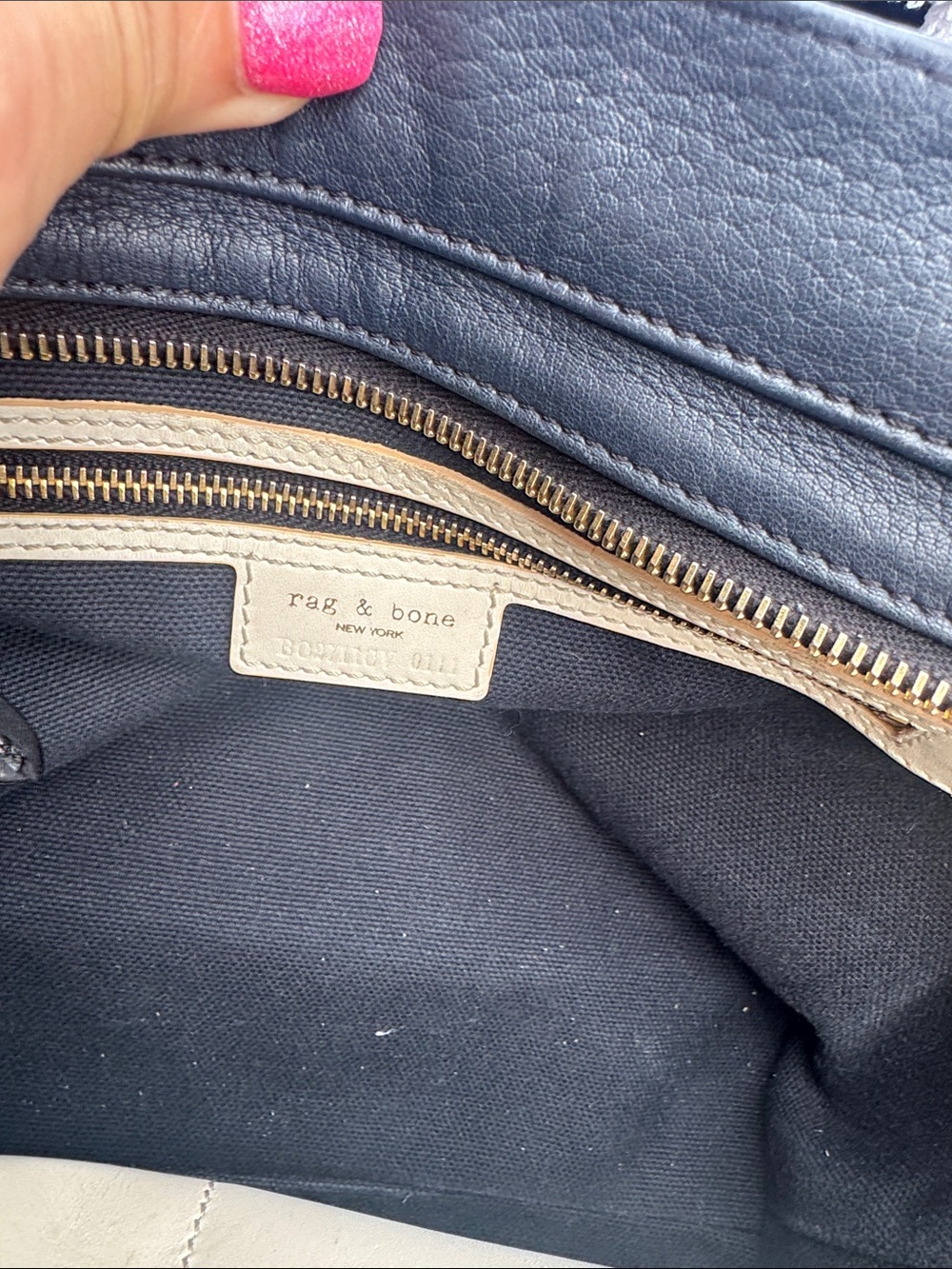 rag & bone  Leather Satchel with Detachable Strap. Made in Italy - Picture 7 of 9